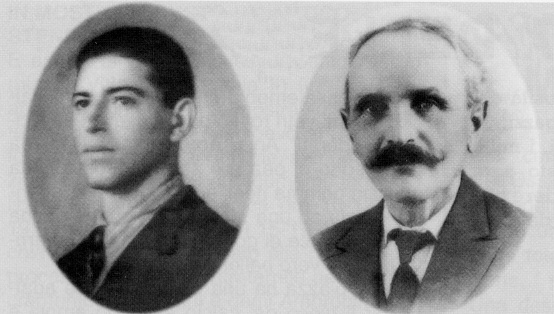 Il partigiano Domenico Lanceni (a sinistra) ad il fattore Fiorentino Mora