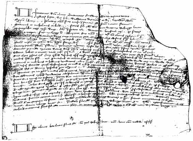 Il "rettore" Maridati acquista dai fratelli Carcano un terreno presso la porta del castello di Lonate: atto del 1303 del notaio lonatese Giovanni Bonalanza