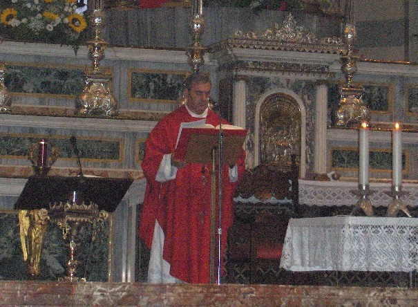Padre Marino Albani (foto dell'autore di questo sito, 6 settembre 2008)