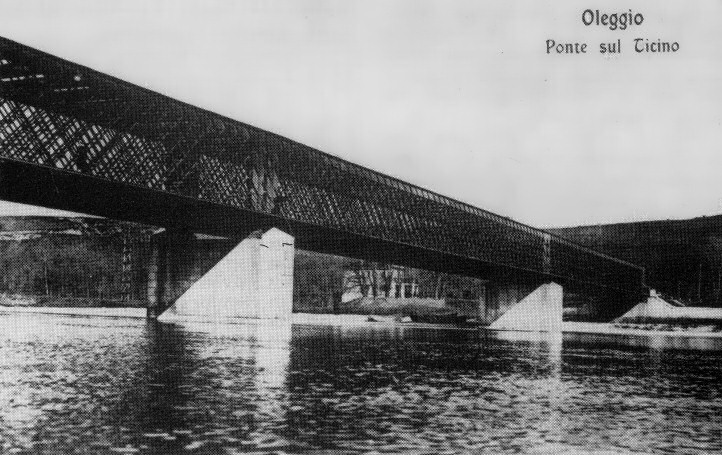 Il ponte di Oleggio in una cartolina del 1910 circa