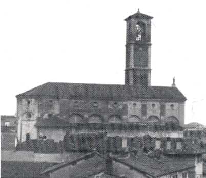 La chiesa parrocchiale ripresa da nord (foto del 1984)