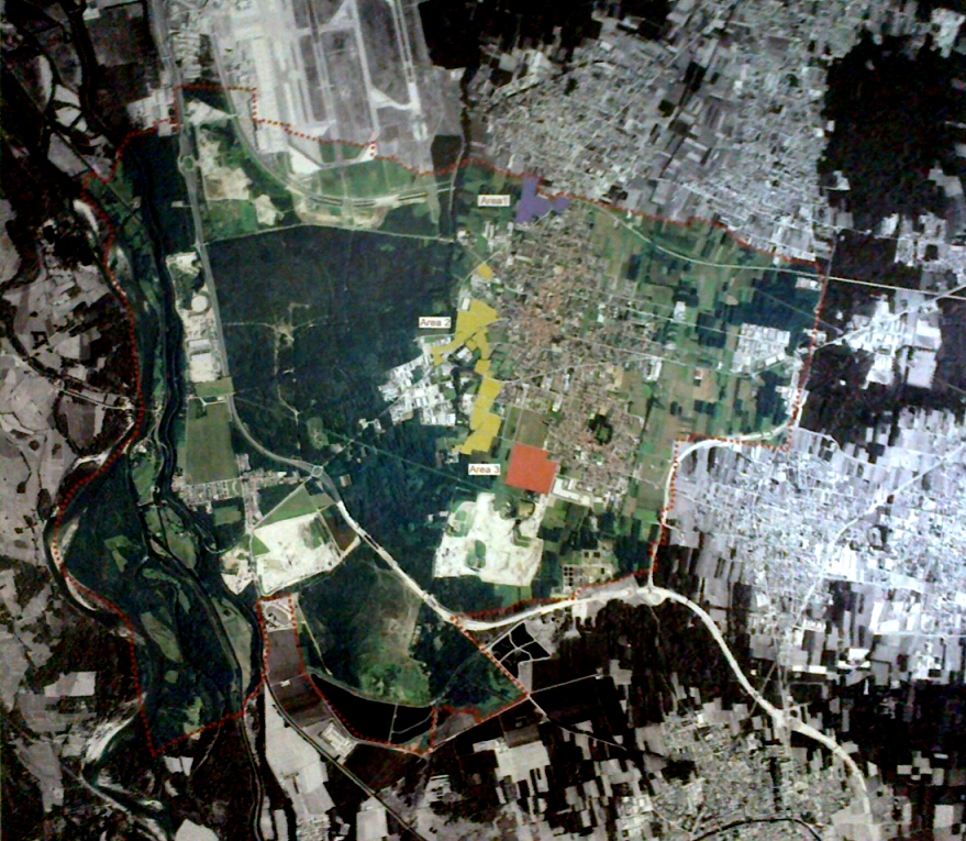 Il territorio di Lonate Pozzolo visto da satellite