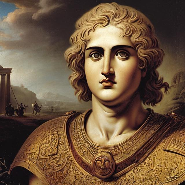 Alessandro Magno in occidente (immagine creata con openart.ai)