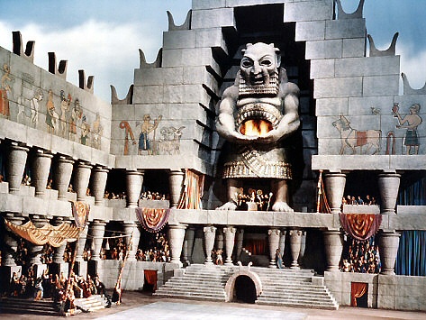 Ricostruzione del Tempio di Zeus-Dagone nel film "Sansone e Dalila" (1949)
