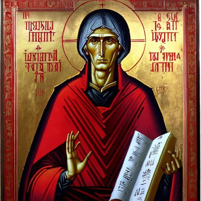 Icona bizantina di San Dante Alighieri