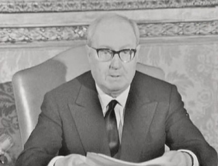 Il Presidente della Repubblica dell'Italia del Nord Giuseppe Saragat