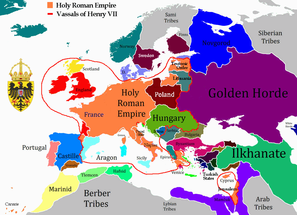 L'Europa alla morte di Dante Alighieri