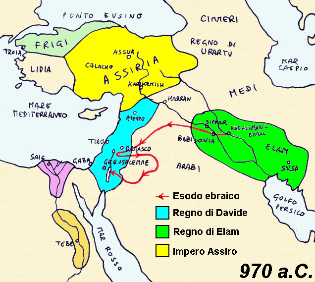 Il Medio Oriente al tempo di re Davide (grazie a William Riker)