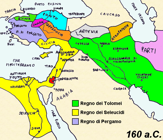 Il mondo ellenistico nel 160 a.C. (grazie a William Riker)