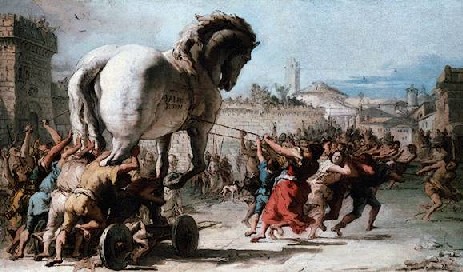 Giambattista Tiepolo, il Cavallo di Troia