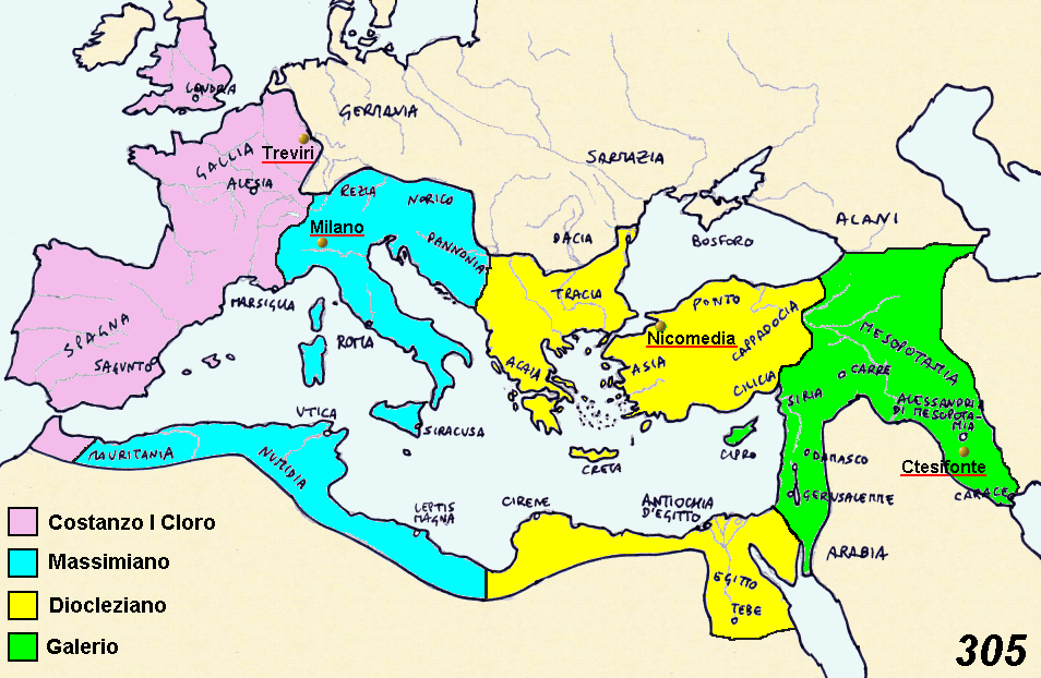 L'impero romano al tempo delle tetrarchie