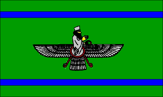 La possibile bandiera di una nazione a maggioranza zoroastriana (grazie a Perch No?)