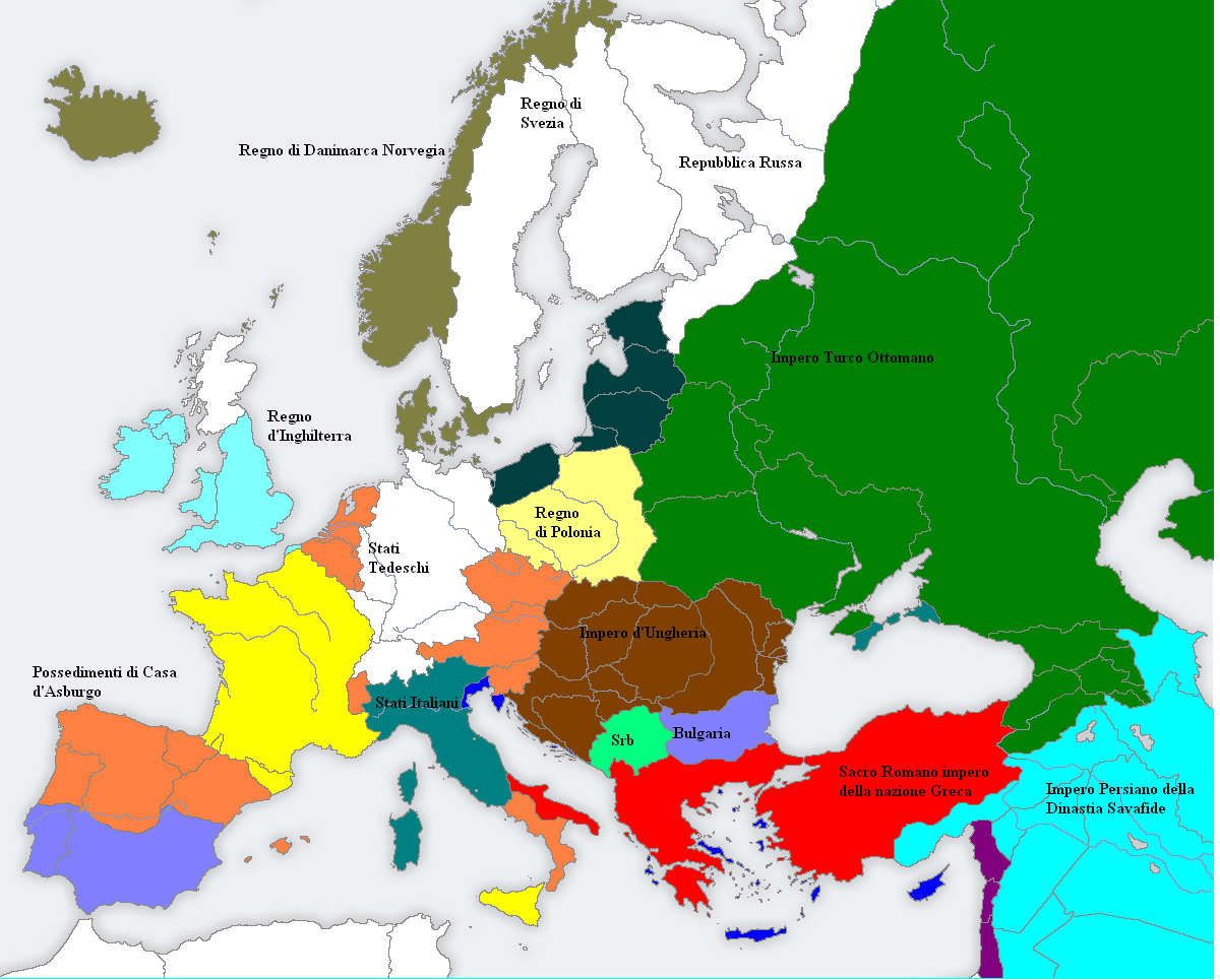 L'Europa nel 1550 (grazie a Filobeche!)