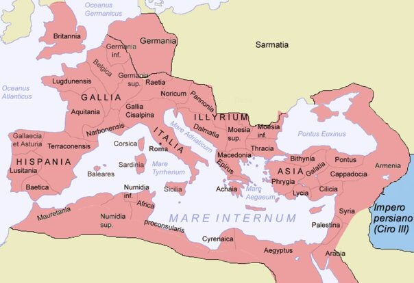 L'Impero Romano nel 433 (grazie a Camillo Cantarano)