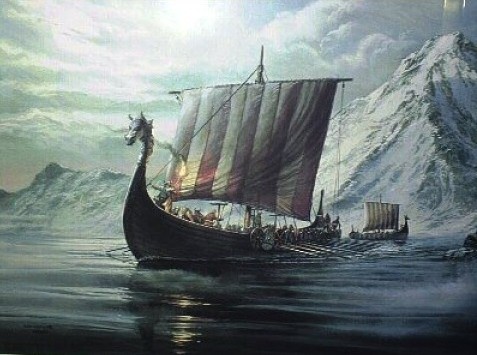 Ricostruzione pittorica dell'impresa del navigatore danese Frodr
