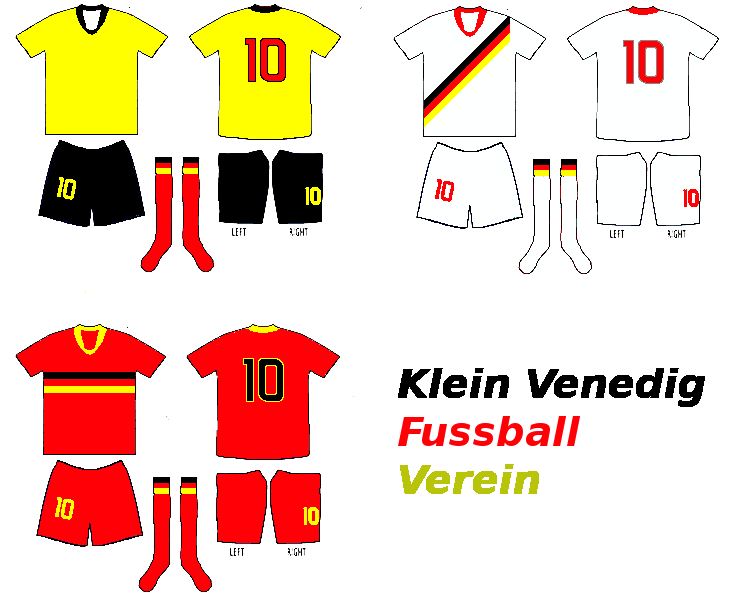 Maglie della nazionale di calcio del Kleinvenedig, vincitrice della Copa America nel 1953, 1979 e 2011
