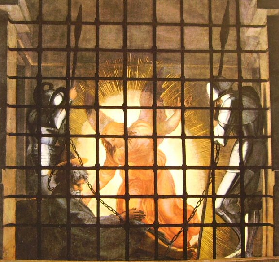 Raffaello Sanzio, "L'Angelo libera San Pietro dal carcere" (1514)