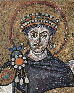 L'imperatore d'occidente Giustiniano I (Ravenna, Basilica di San Vitale)