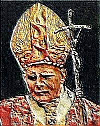 San Giovanni Paolo II Magno in un ritratto olografico dell'artista polacco Wojcek Macharski, anno 2375 (grazie al webmaster!)