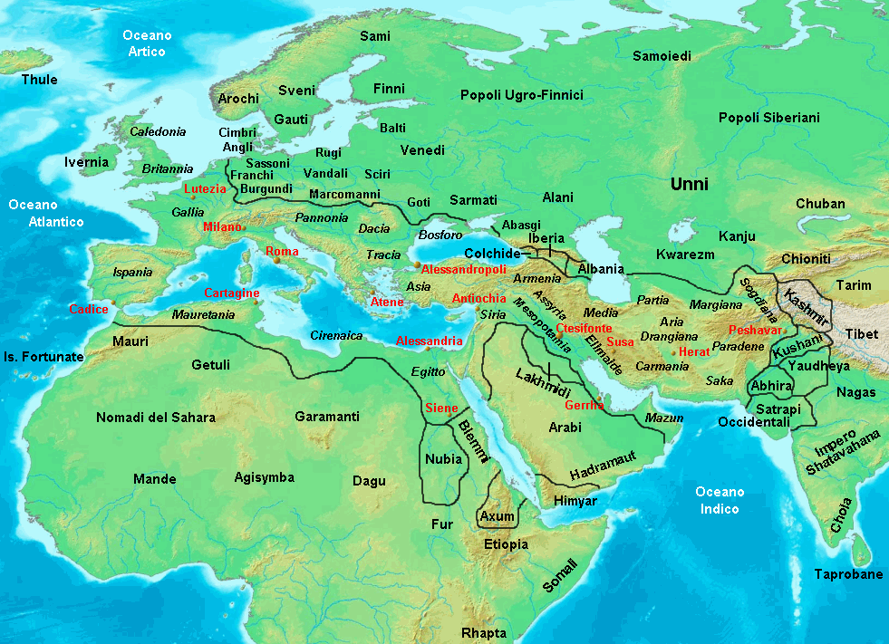 L'Impero di Alessandro Severo e i suoi stati satelliti