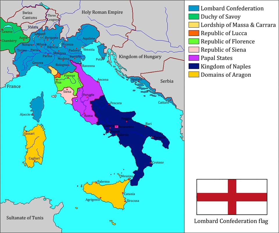 La situazione della penisola italiana nel 1500