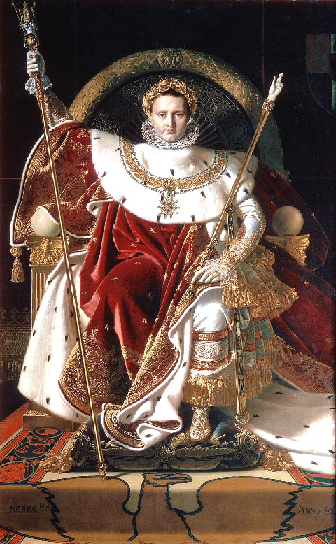 Napoleone Guterteil in trono ritratto da Jean-Auguste Dominque Ingres