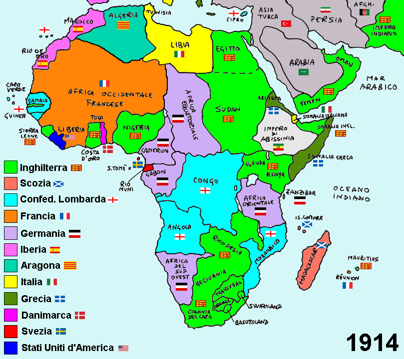 Colonie europee in Africa nel 1914