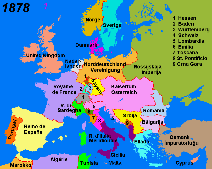 L'Europa nel 1878
