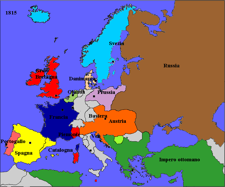 L'Europa nel 1815 (grazie a Perch No?)