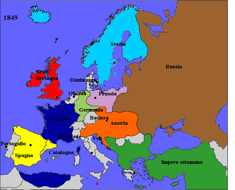 L'Europa nel 1849 (grazie a Perch No?)