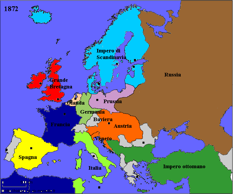L'Europa nel 1872 (grazie a Perch No?)