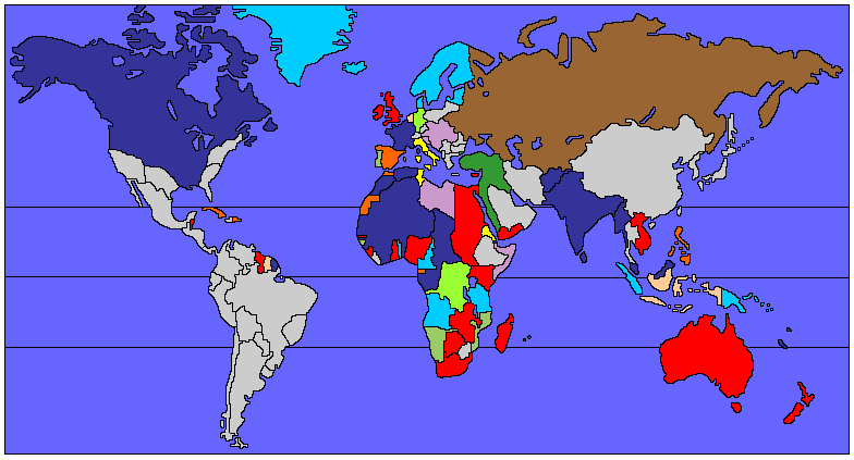 Gli imperi coloniali alla fine del XIX secolo (grazie a Perch No?)