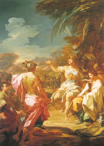 Idomeneo incontra la Sibilla Cumana (Corrado Giaquinto, olio su tela, tratto da http://capodimonte.spmn.remuna.org/cerca/cerca/Contents/Catalogo/createPage?inv=900268)