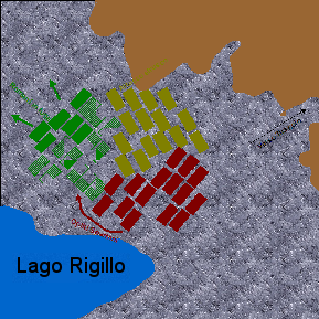 Battaglia del Lago Regillo, seconda fase (cliccare per ingrandire)