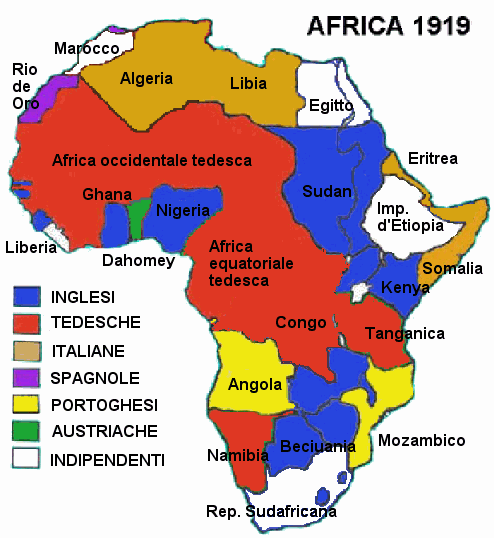 L'Africa nel 1919