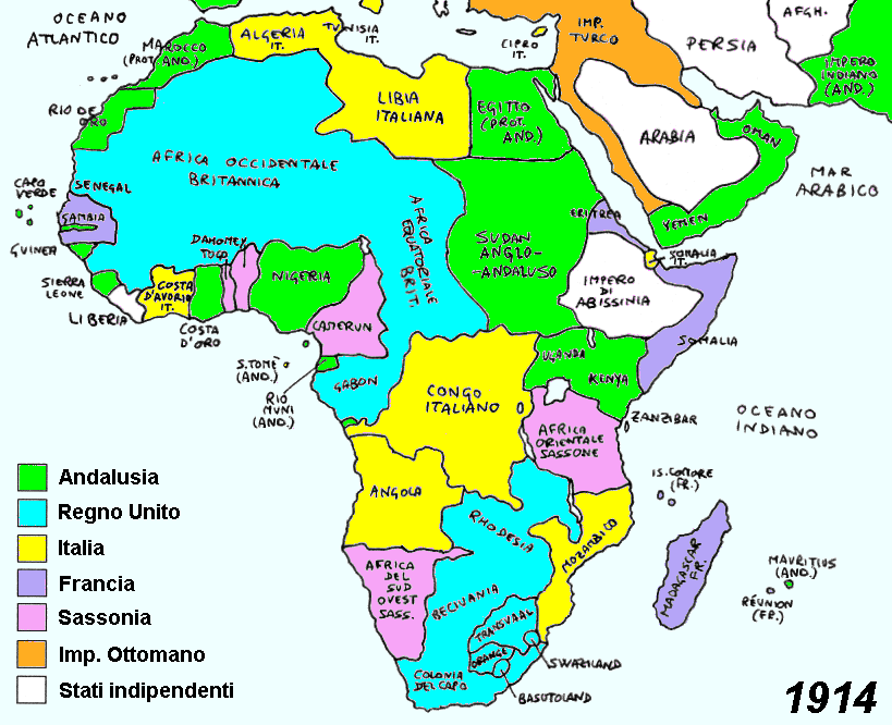 L'Africa nel 1914