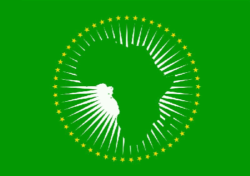Bandiera dell'Unione Africana, che ricorda quella dell'UE