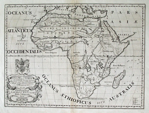 Mappa seicentesca del continente africano