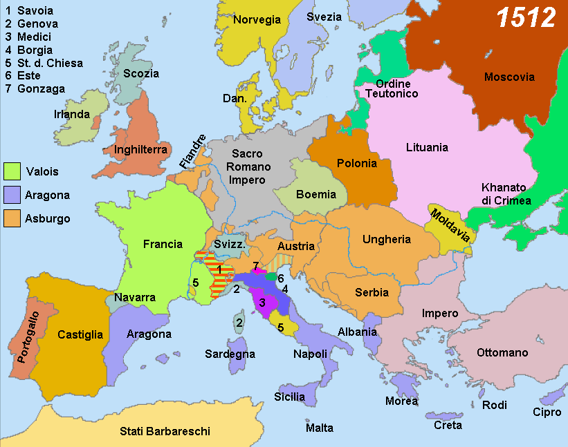 L'Europa nel 1512