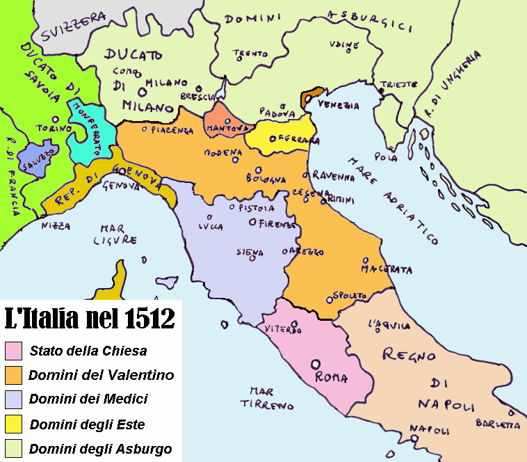 L'Italia nel 1512