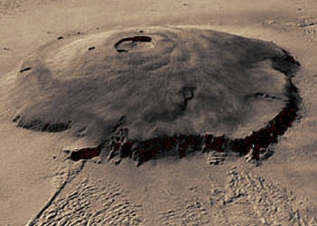 Lo spaventoso vulcano Olympus su Marte