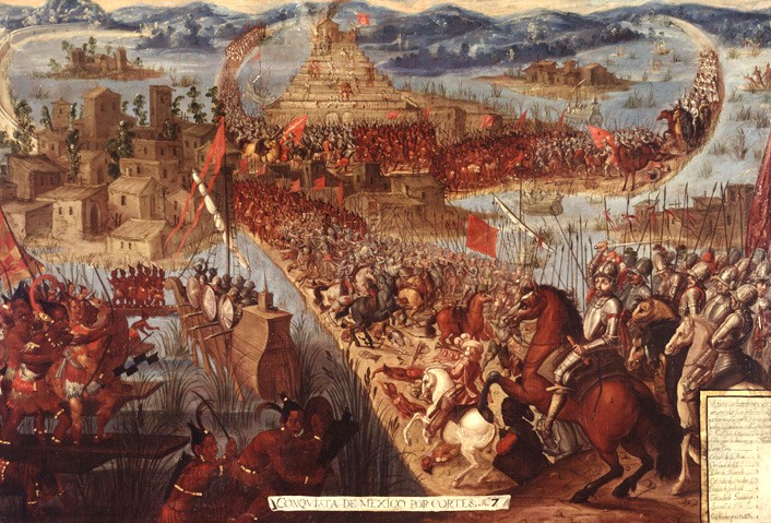 La presa di Tenochtitln da parte di Hernan Corts