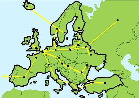 La rete di canali subaerei europei nel 2205 (grazie ad Estec!)