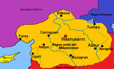Mappa del Mitannistan