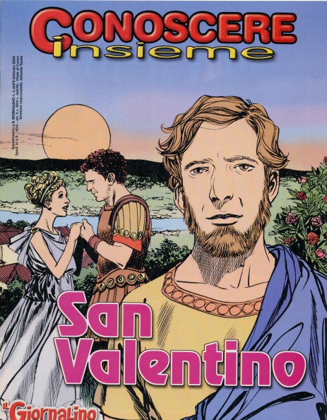 Copertina della biografia a fumetti di San Valentino pubblicata dal "Giornalino" nel 2004