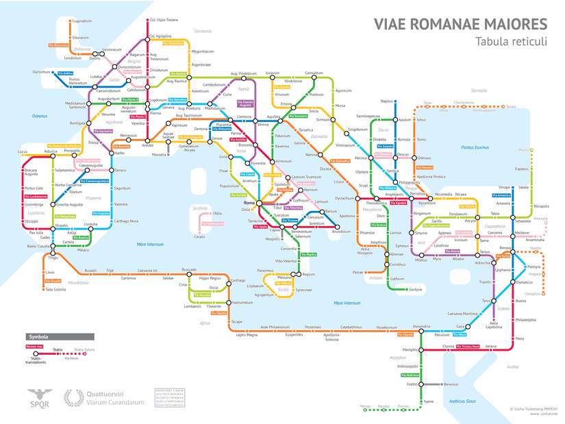 Le vie romane come la Metropolitana di Londra! Clic per ingrandire