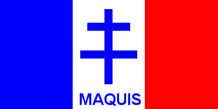 Bandera de los partisanos francéses Maquis