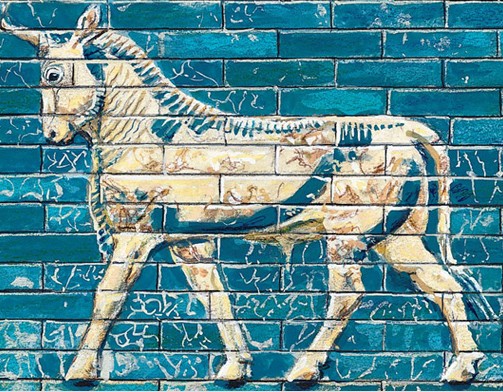 Rilievo in mattoni smaltati che decorava la porta di Ishtar a Babillonia, oggi a Berlino