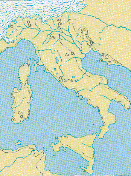 Come era l'Italia nell'Era quaternaria durante le glaciazioni