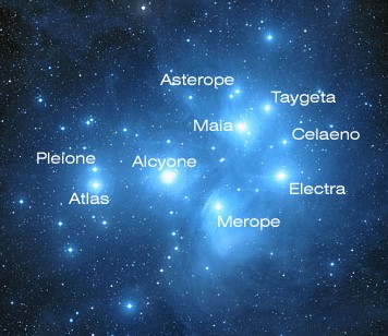L'ammasso delle Pleiadi, posto a circa 425 anni luce dalla Terra nella costellazione del Toro